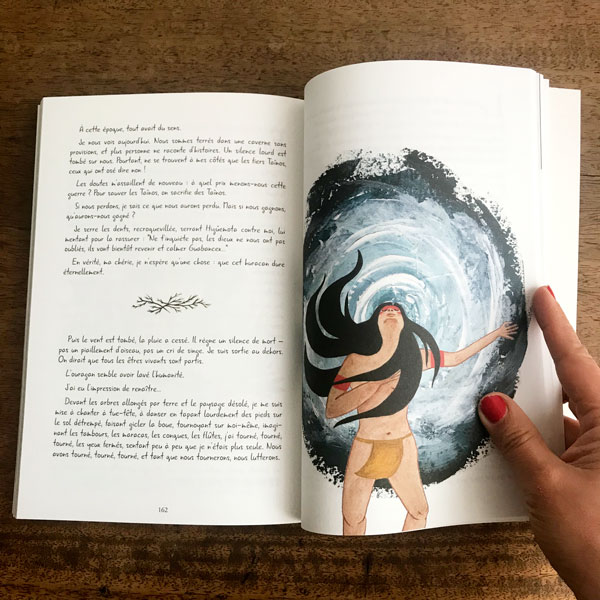 Pages du livre 1492, Anacaona l'insurgé des Caraïbes, ed. Anacaona. Illustrations Claudia Amaral